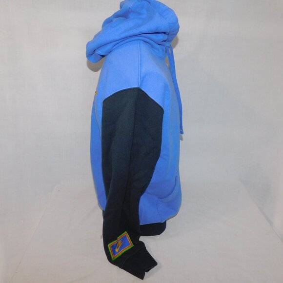 VTG 90s NIKE Urban Jungle Mens M Color block Hoodie Blue Yellow Black Swoosh - Picture 13 of 13